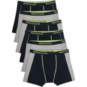 Fruit of the Loom boys Micro Mesh With Side Flex Zones Boxer Briefs 6 Pack(Assorted Colors)