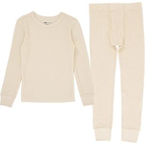 Fruit of the Loom boys Premium Thermal Waffle Underwear Set(Natural)