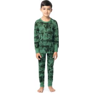 Fruit of the Loom boys Premium Thermal Waffle Underwear Set(Treescape)