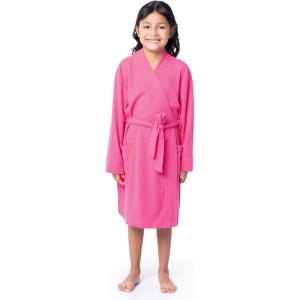 Fruit of the Loom girls Classic Waffle Robe(Rose)