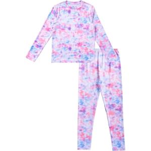 Fruit of the Loom girls Performance Baselayer Thermal Set(Tie Dye)