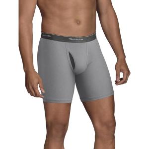 Fruit of the Loom mens Big and Tall Tag-free Underwear (Discontinued)(144 Pack – Black/Gray)