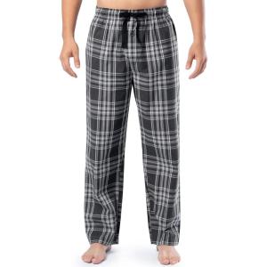 Fruit of the Loom mens Broadcloth Woven Sleep Pajama Pant(Black/White Plaid)