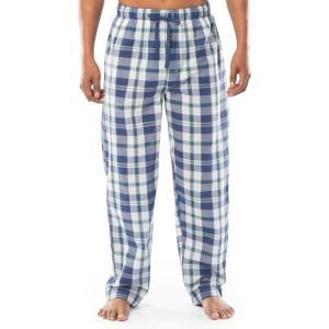 Fruit of the Loom mens Broadcloth Woven Sleep Pajama Pant(Blue Plaid)