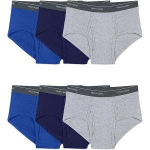 Fruit of the Loom mens Fruit of the Loom Men’s Underwear Briefs, Tag Free & Moisture Wicking, Assorted Color Multipacks(6 Pack – Assorted – Big Man)