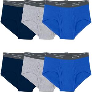 Fruit of the Loom mens Fruit of the Loom Men’s Underwear Briefs, Tag Free & Moisture Wicking, Assorted Color Multipacks(6 Pack – Assorted Colors)