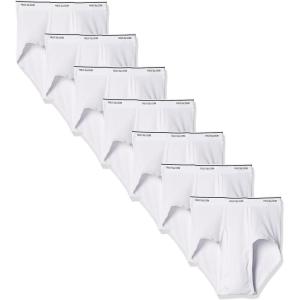 Fruit of the Loom mens Fruit of the Loom Men’s Underwear Briefs, Tag Free & Moisture Wicking, Assorted Color Multipacks(White)