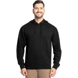 Fruit of the Loom unisex-adult Eversoft Fleece Pullover Hooded Sweatshirt, Moisture Wicking & Breathable(Black Pullover)
