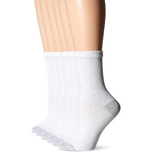 Fruit of the Loom womens 6 Pair Pack Core crew socks, White, 12 US