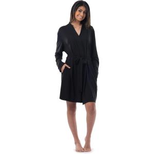 Fruit of the Loom womens Breathable Robe(Black)