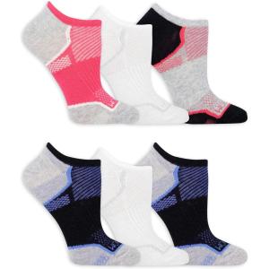 Fruit of the Loom womens Coolzone Cotton No Show Socks (6 Pack)(Multicolor Assortment)