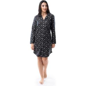 Fruit of the Loom womens Flannel Sleep Shirt(Starry Sky)