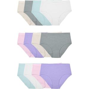 Fruit of the Loom womens Modal Underwear(Low Rise Brief – 12 Pack – Purple/Cashmere/Grey)