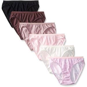 Fruit of the Loom womens Tag Free Cotton Panties bikini underwear, 6 Pack – Assorted Colors, 5 US