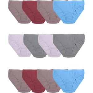 Fruit of the Loom womens Women’s Beyondsoft Underwear, Super Soft Designed With Comfort in Mind, Available in Plus Size(Bikini – Cotton Blend – 12 Pack – Colors May Vary)