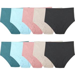 Fruit of the Loom womens Women’s Beyondsoft Underwear, Super Soft Designed With Comfort in Mind, Available in Plus Size(Plus Size Brief – Cotton Blend – 10 Pack – Teal/Pink/Black)