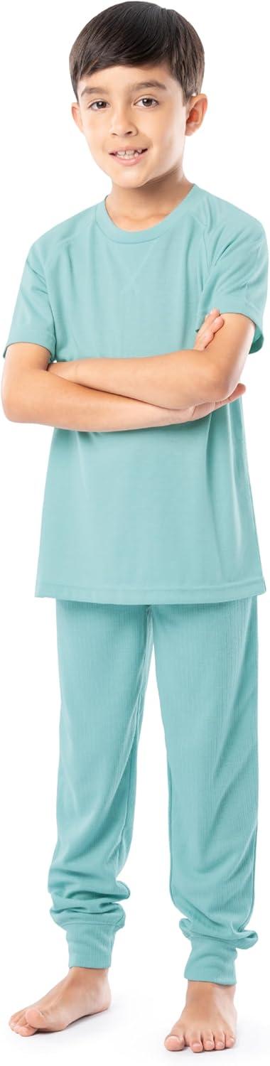 imageFruit of the Loom boys Relaxing Comfort Loose Fit 2piece Pajama SetAquarium Green