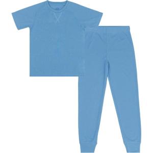 Fruit of the Loom boys Relaxing Comfort Loose Fit 2-piece Pajama Set(Urban Blue)