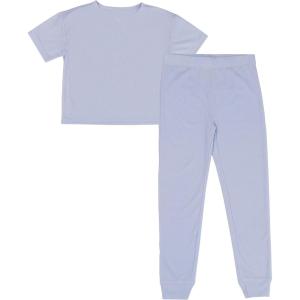 Fruit of the Loom girls Relaxing Comfort Loose Fit 2-piece Pajama Set(Lilac Whisper)