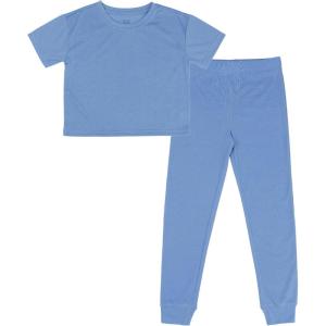 Fruit of the Loom girls Relaxing Comfort Loose Fit 2-piece Pajama Set(Urban Blue)