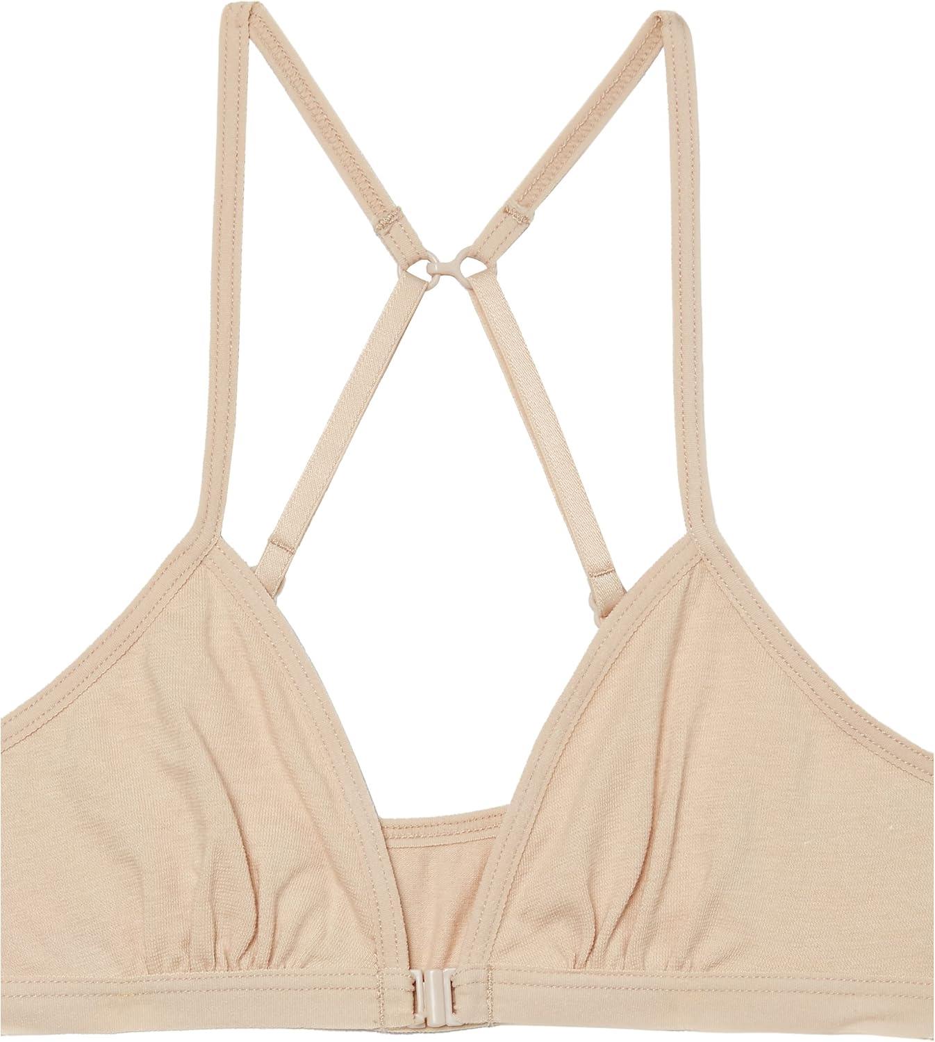 imageFruit of the Loom Big Girls 3Pack Cotton Convertible Bralette Adjustable ampamp VersatileBlack HueWhiteSand