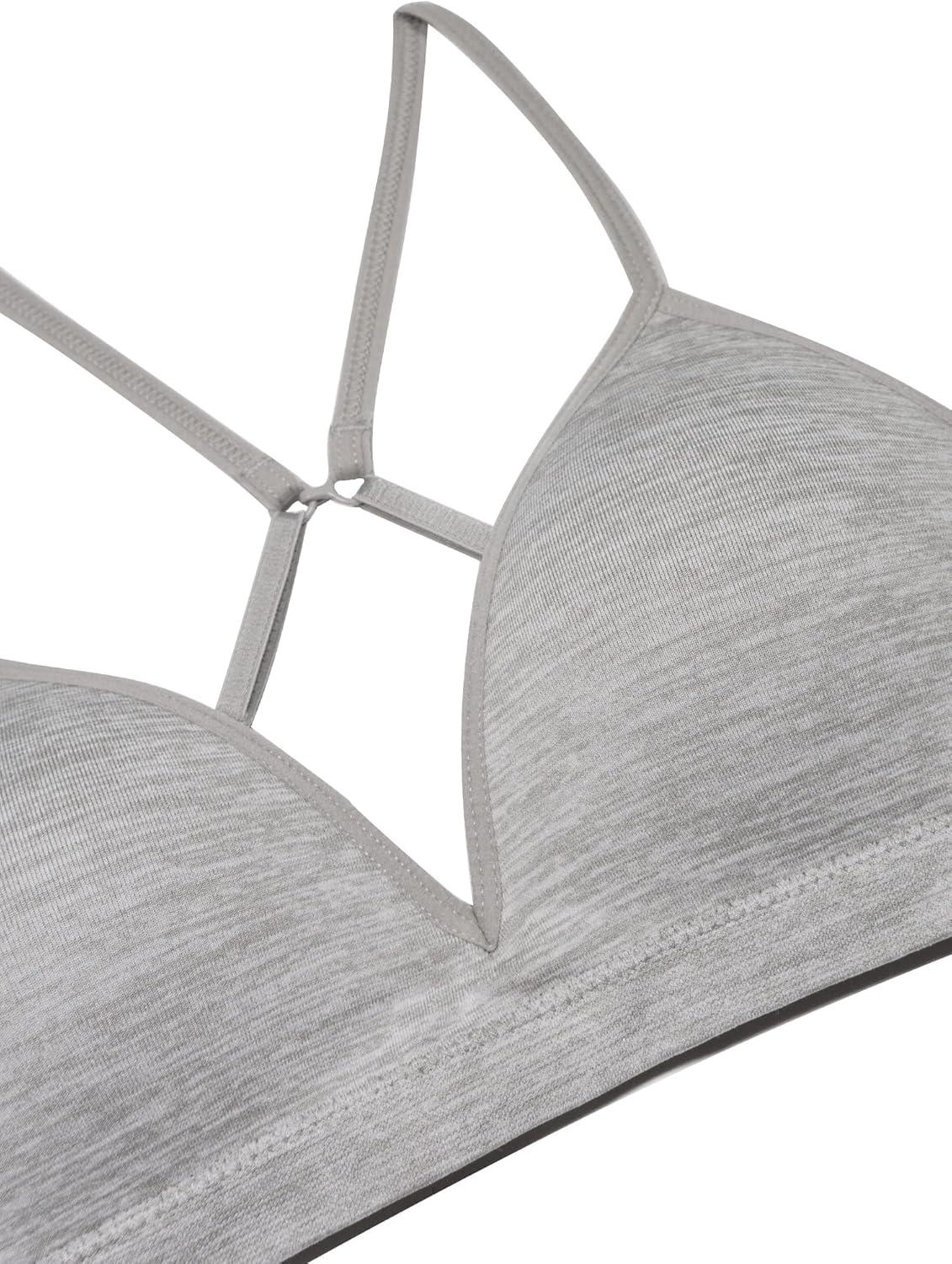 imageFruit of the Loom Girls 2Pack Seamless Soft Cup Bras Lightweight ampamp Gentle SupportMulti LeoGrey Heather