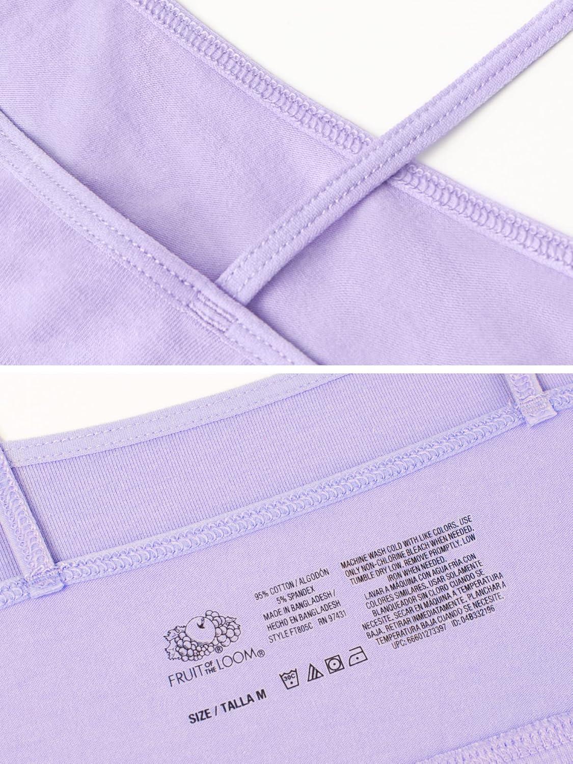 imageFruit of the Loom Girls Big Girls Training Bra Value PacksLilacDesert DuskOlivePurple VelvetBlueberry