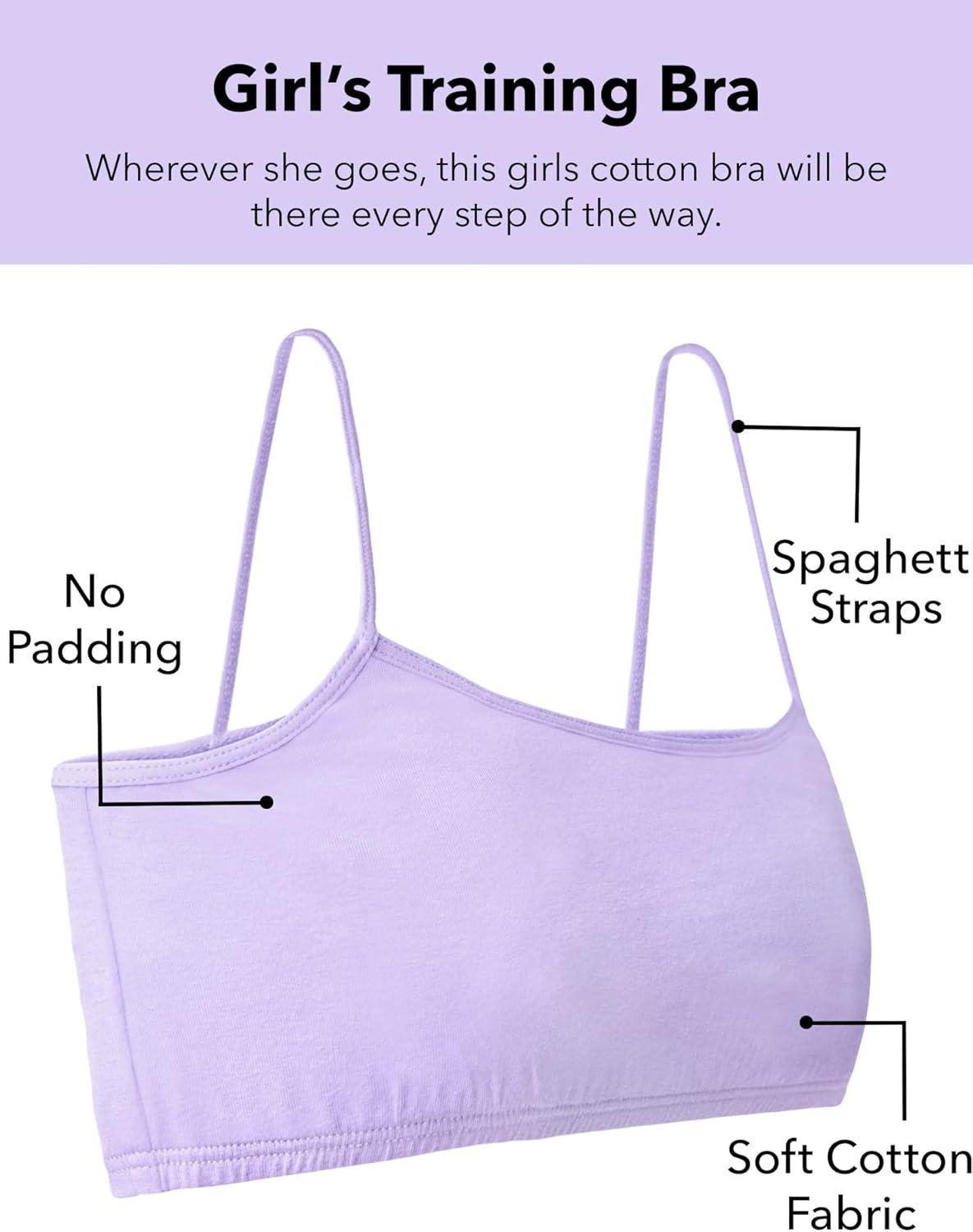 imageFruit of the Loom Girls Big Girls Training Bra Value PacksLilacDesert DuskOlivePurple VelvetBlueberry