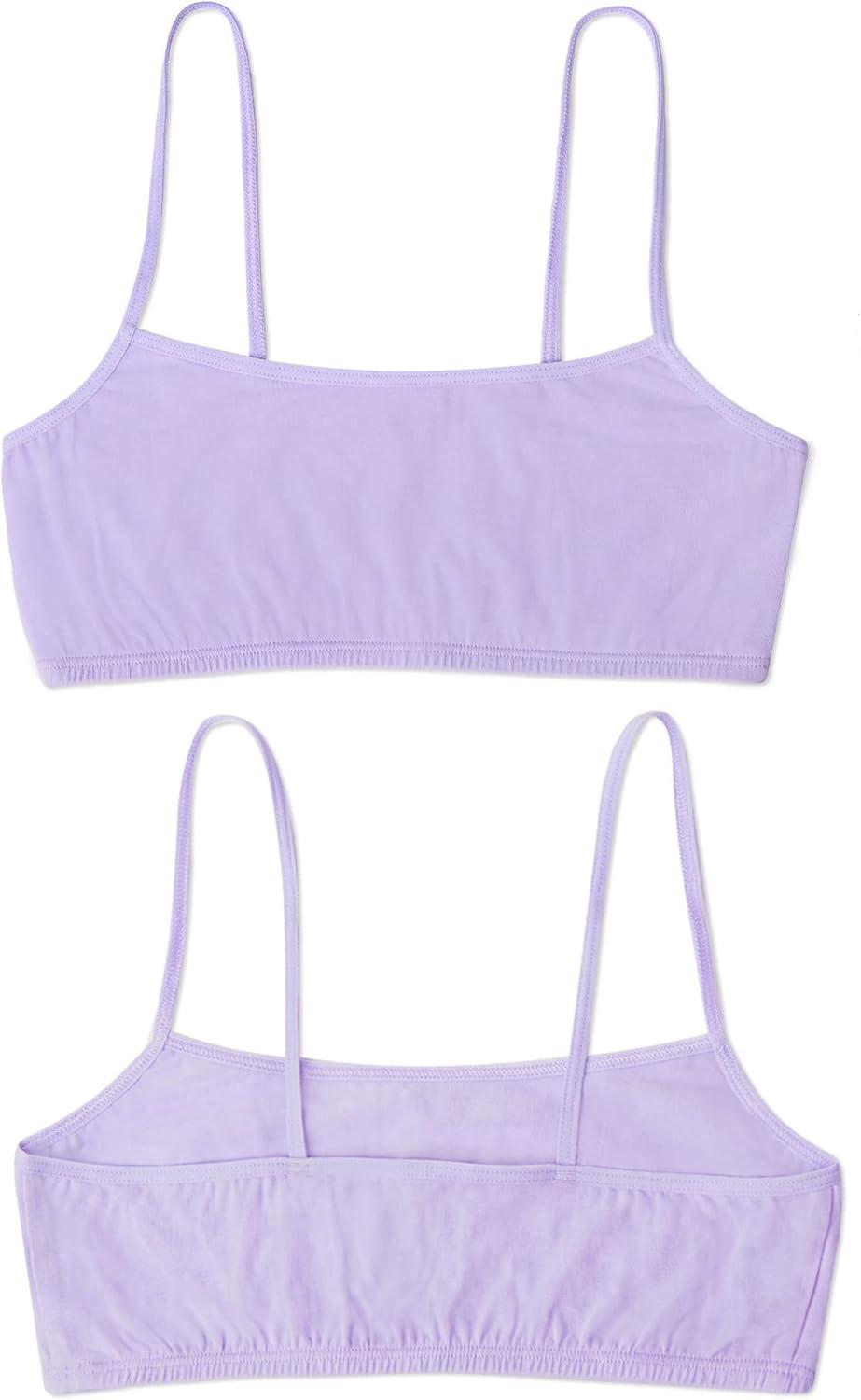 imageFruit of the Loom Girls Big Girls Training Bra Value PacksLilacDesert DuskOlivePurple VelvetBlueberry