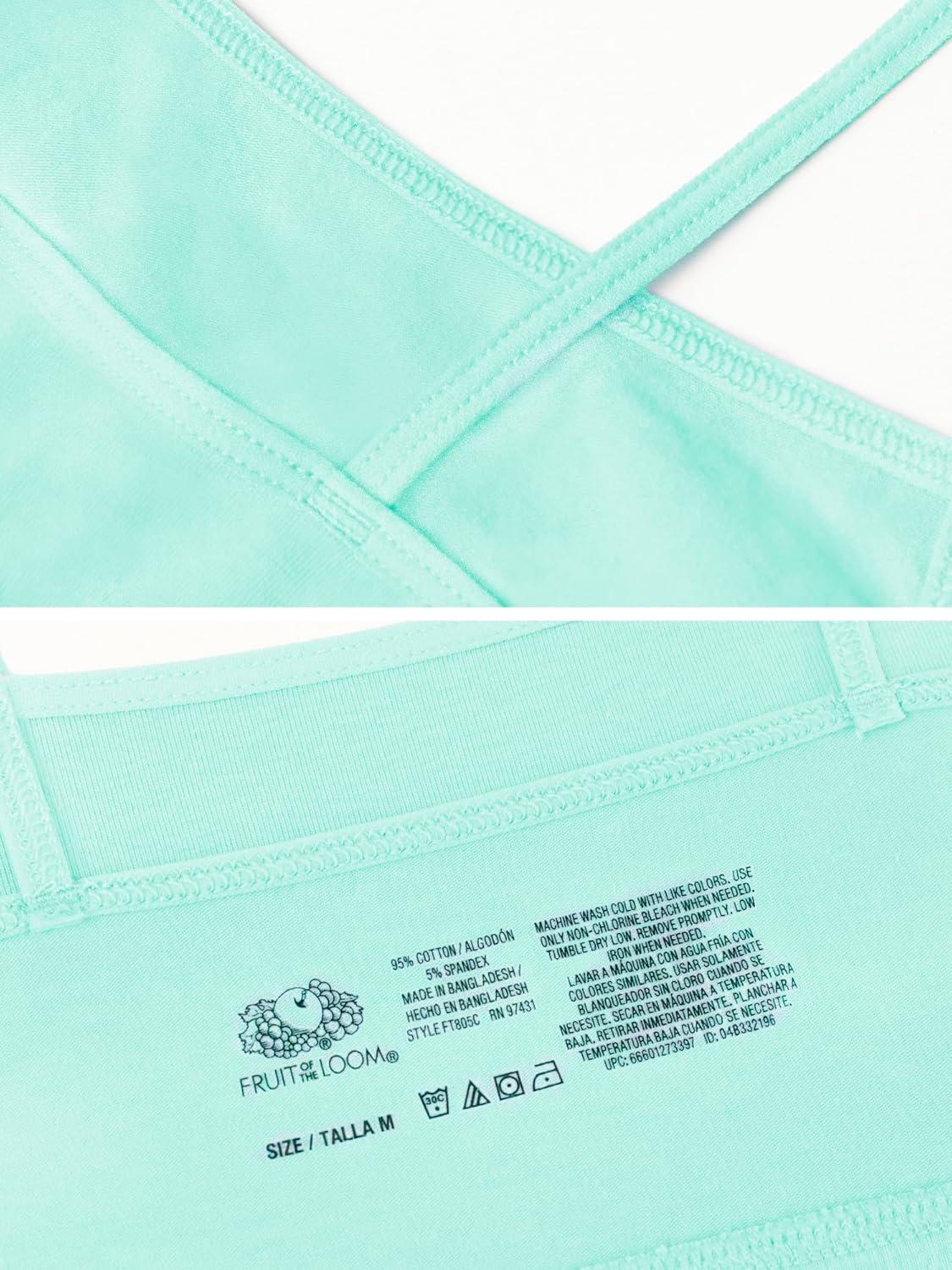 imageFruit of the Loom Girls Big Girls Training Bra Value PacksMintPinkGreyWhiteNude