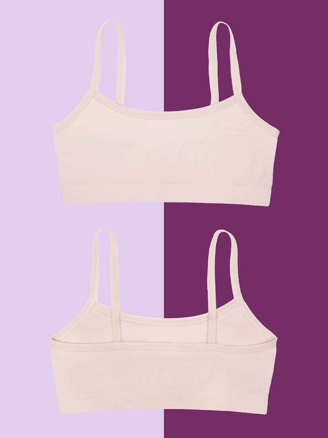 imageFruit of the Loom Girls Big Girls Training Bra Value PacksRose ShadowPremium PlumWhiteGrey HeatherBlack