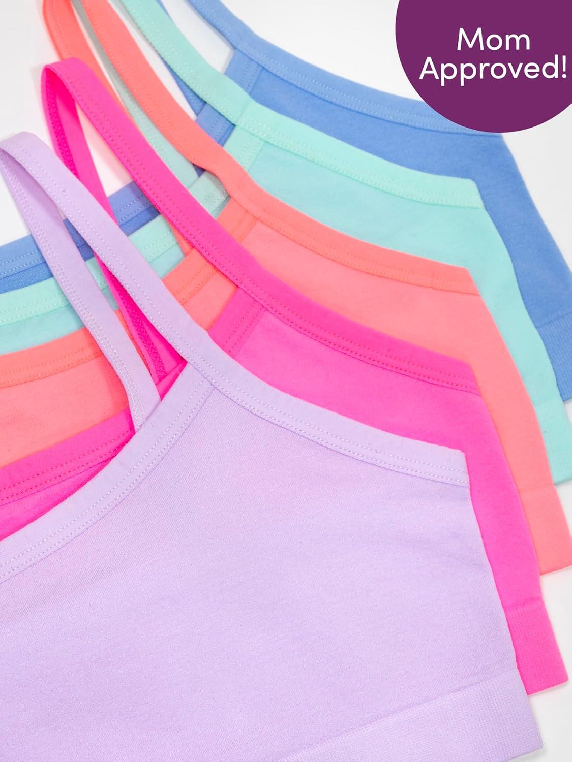 imageFruit of the Loom Girls Big Girls Training Bra Value PacksStellarSugarPeachArubaBlue