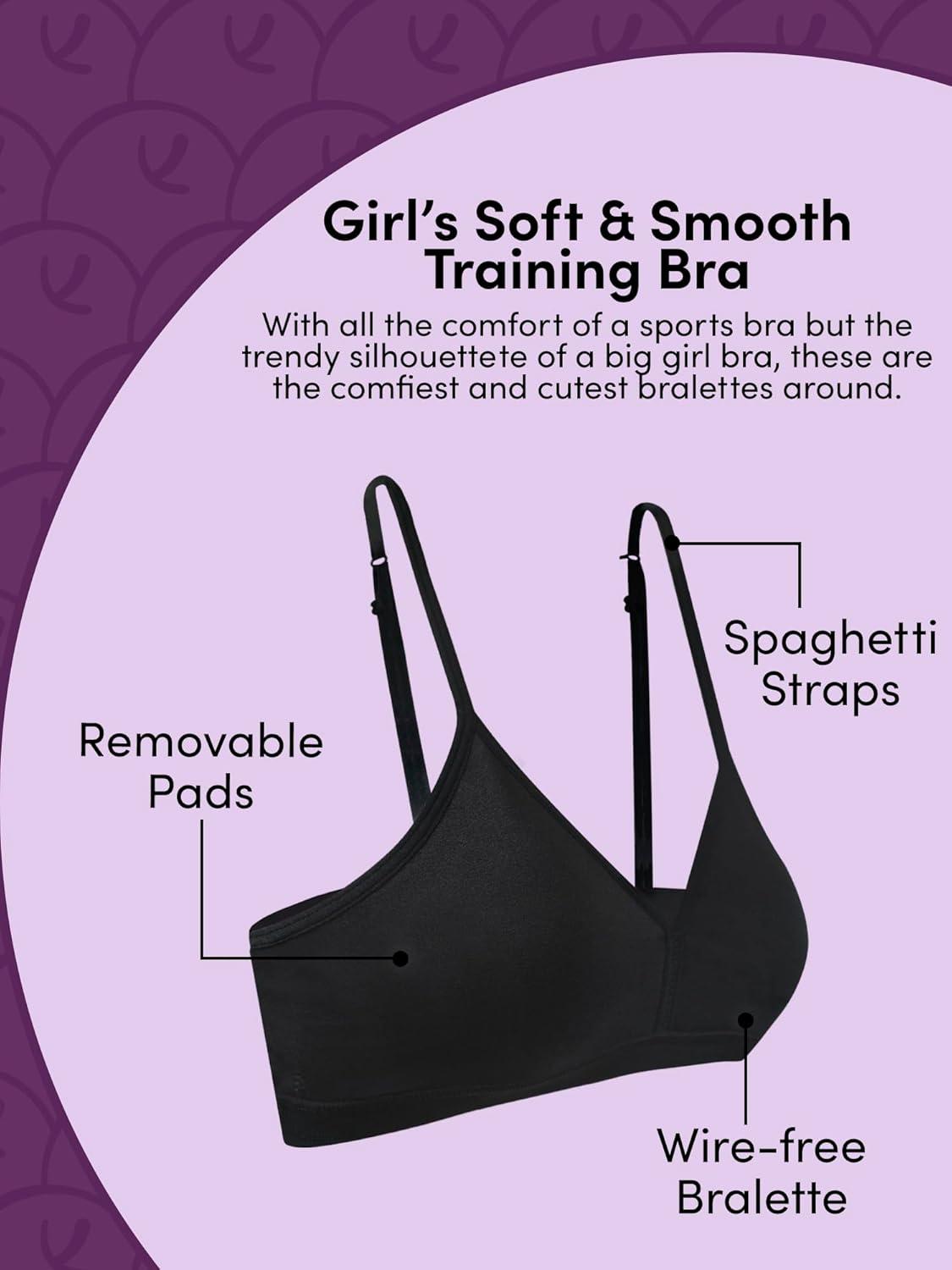 imageFruit of the Loom Girls Soft and Smooth Training BraDeja BlueLt NudeWhite