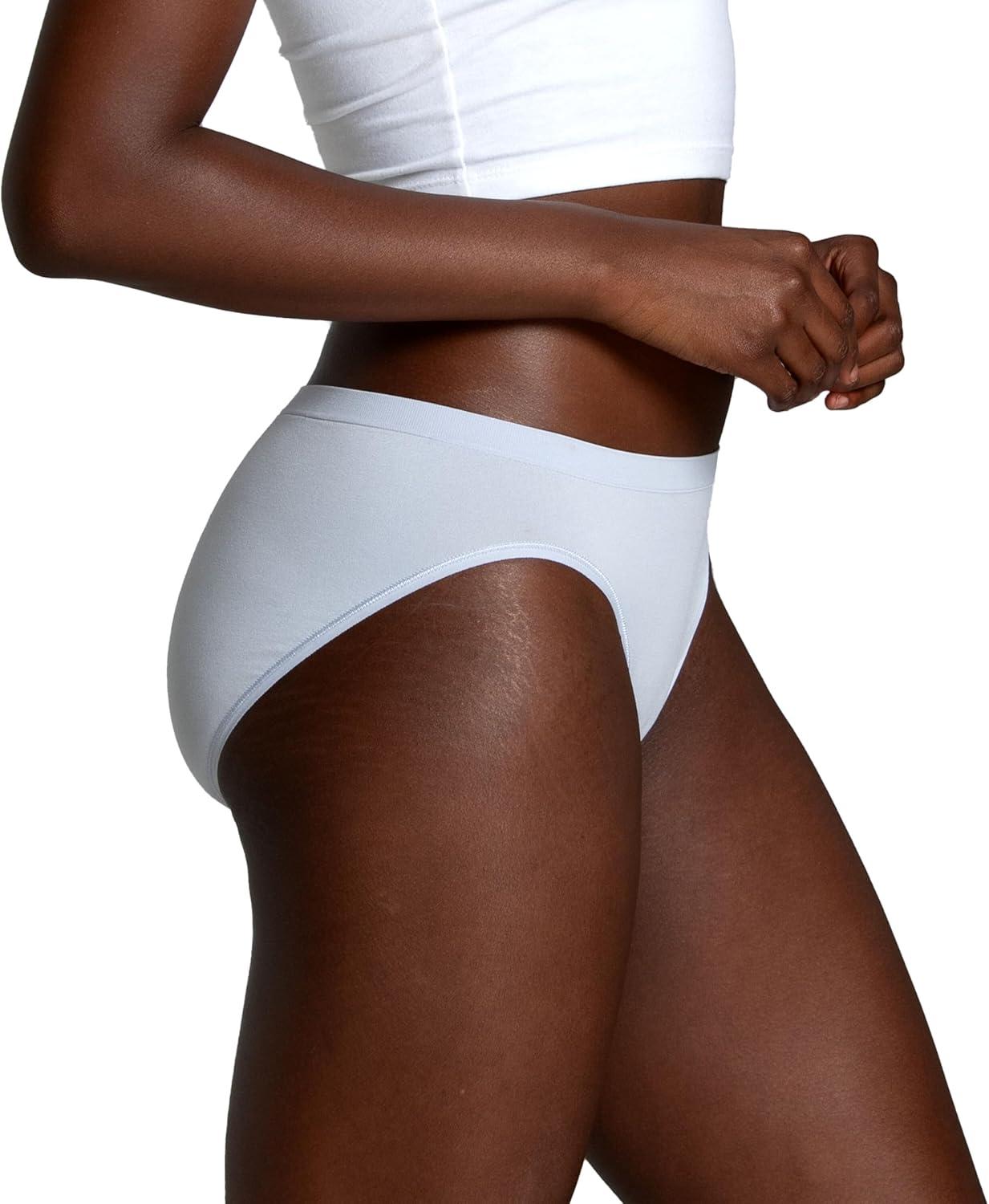 imageFruit of the Loom Womens Underwear Pima Cotton Blend Fabric Super Smooth Raw Cut EdgesBikini 6 Pack Assorted Color Neutrals