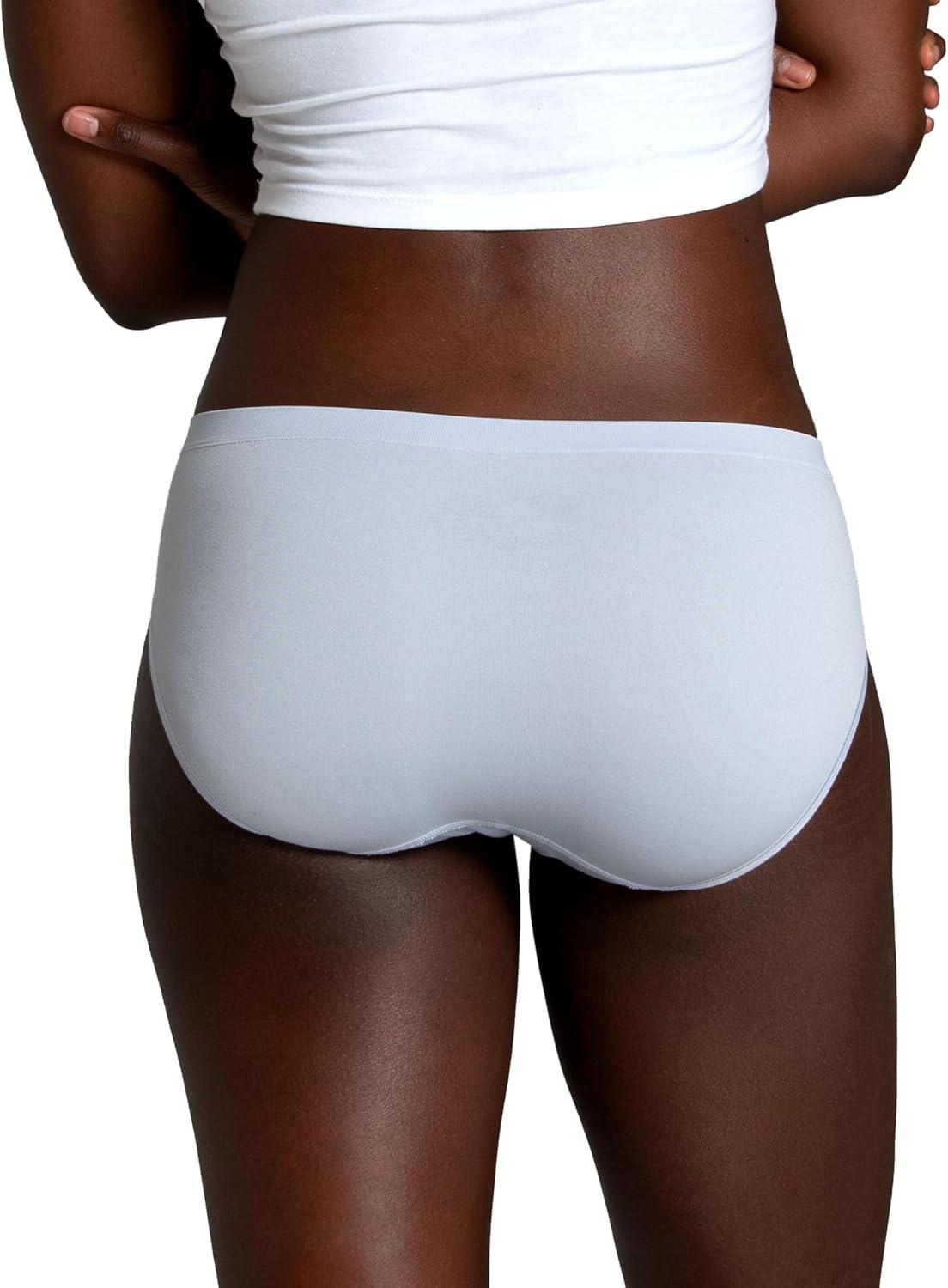 imageFruit of the Loom Womens Underwear Pima Cotton Blend Fabric Super Smooth Raw Cut EdgesBikini 6 Pack Assorted Color Neutrals