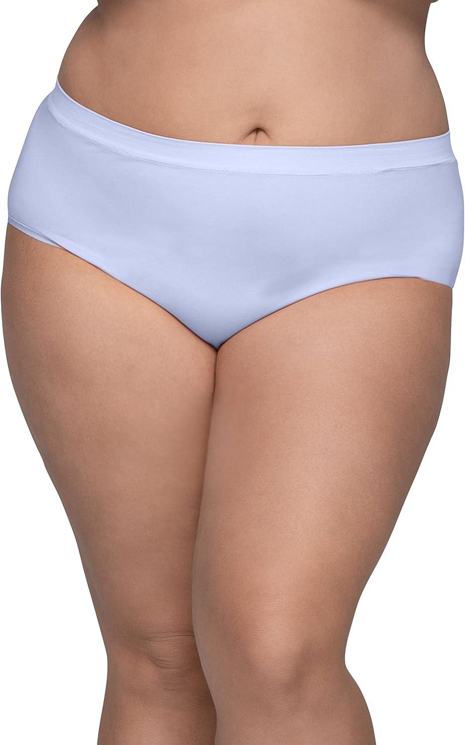 imageFruit of the Loom Womens Underwear Pima Cotton Blend Fabric Super Smooth Raw Cut EdgesPlus Size Brief 10 Pack BluePurpleGrey