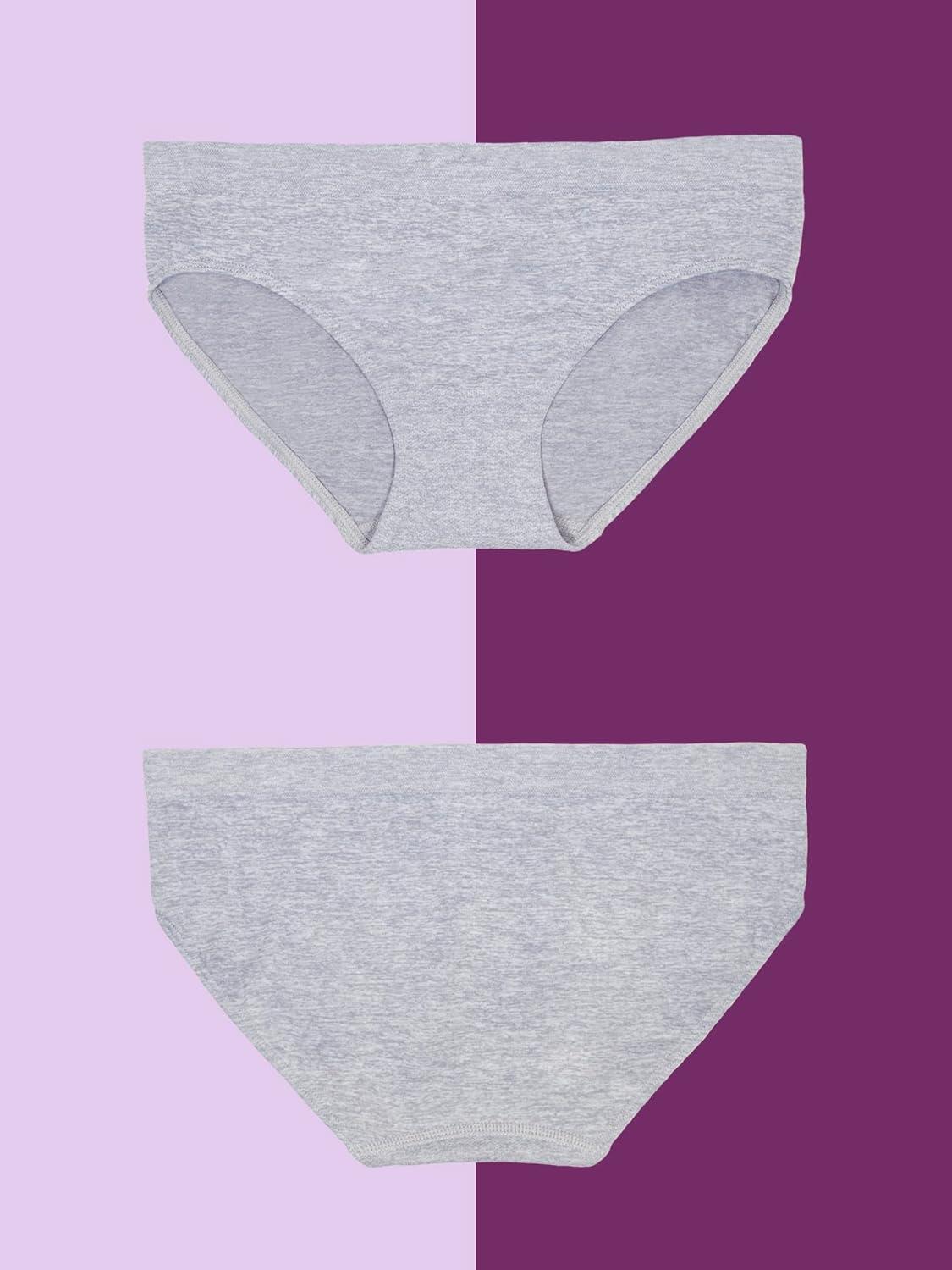 imageFruit of the Loom girls Stretch Seamless Bikini BriefsLilasSandGrey HeatherWhite