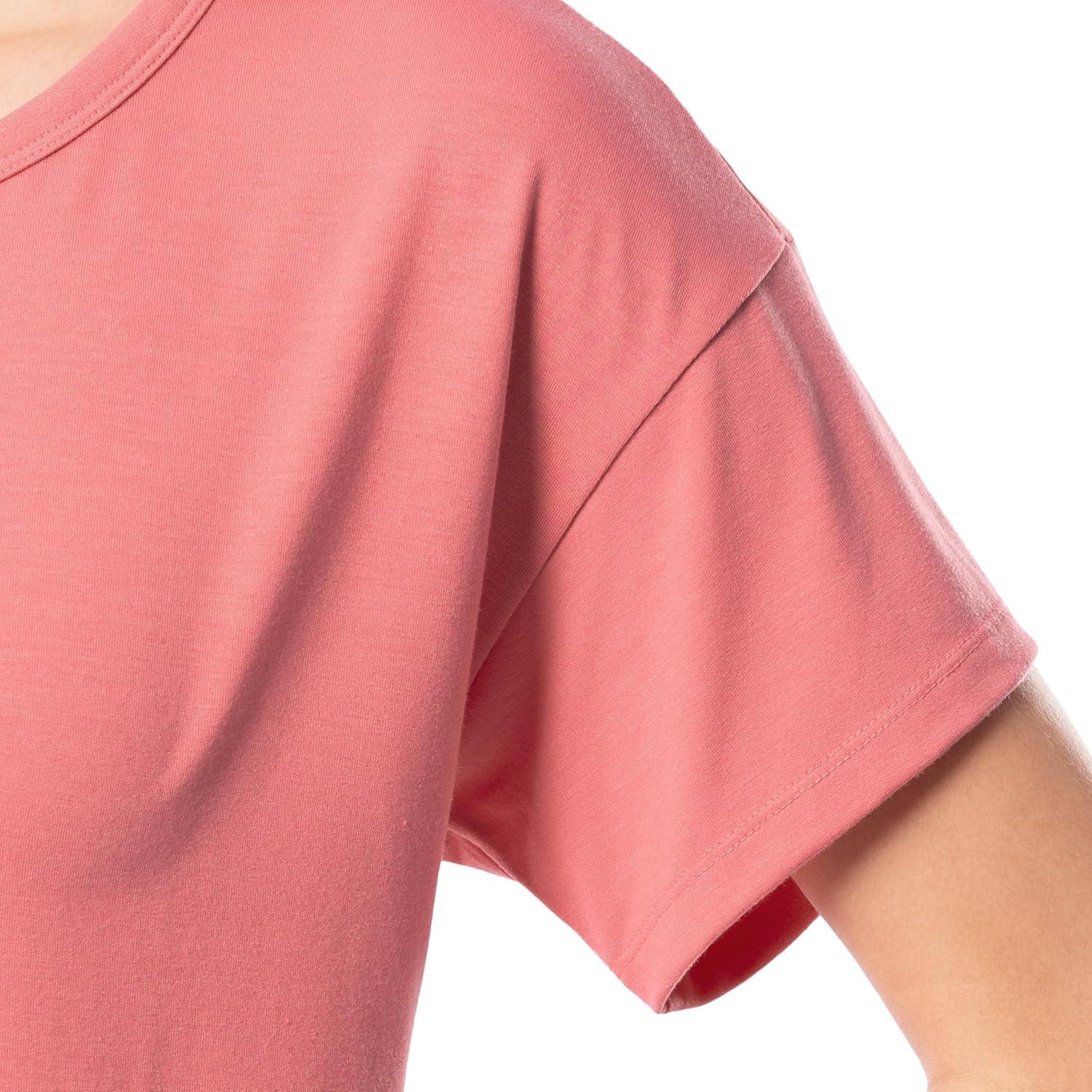 imageFruit of the Loom womens Breathable Short Sleeve Top and Jogger Pant Sleep Pajama SetDesert Rose