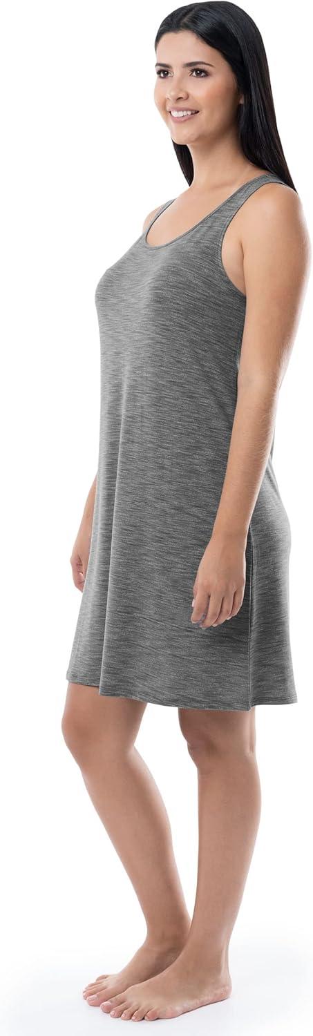 imageFruit of the Loom womens Breathable Sleep ChemiseHeather Grey