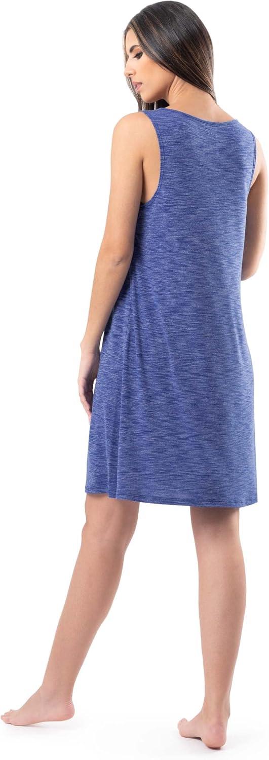 imageFruit of the Loom womens Breathable Sleep ChemiseHeather Navy