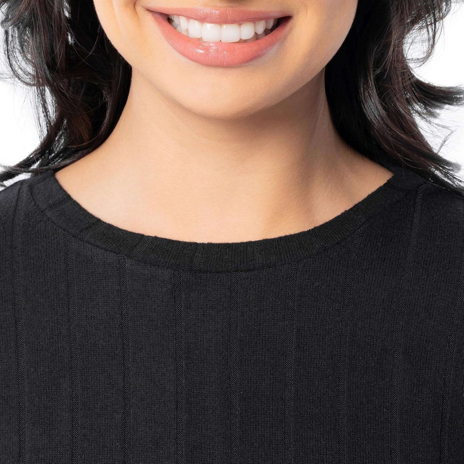 imageFruit of the Loom womens Dolman Sleeve and Cropped Pant Sleep SetBlack