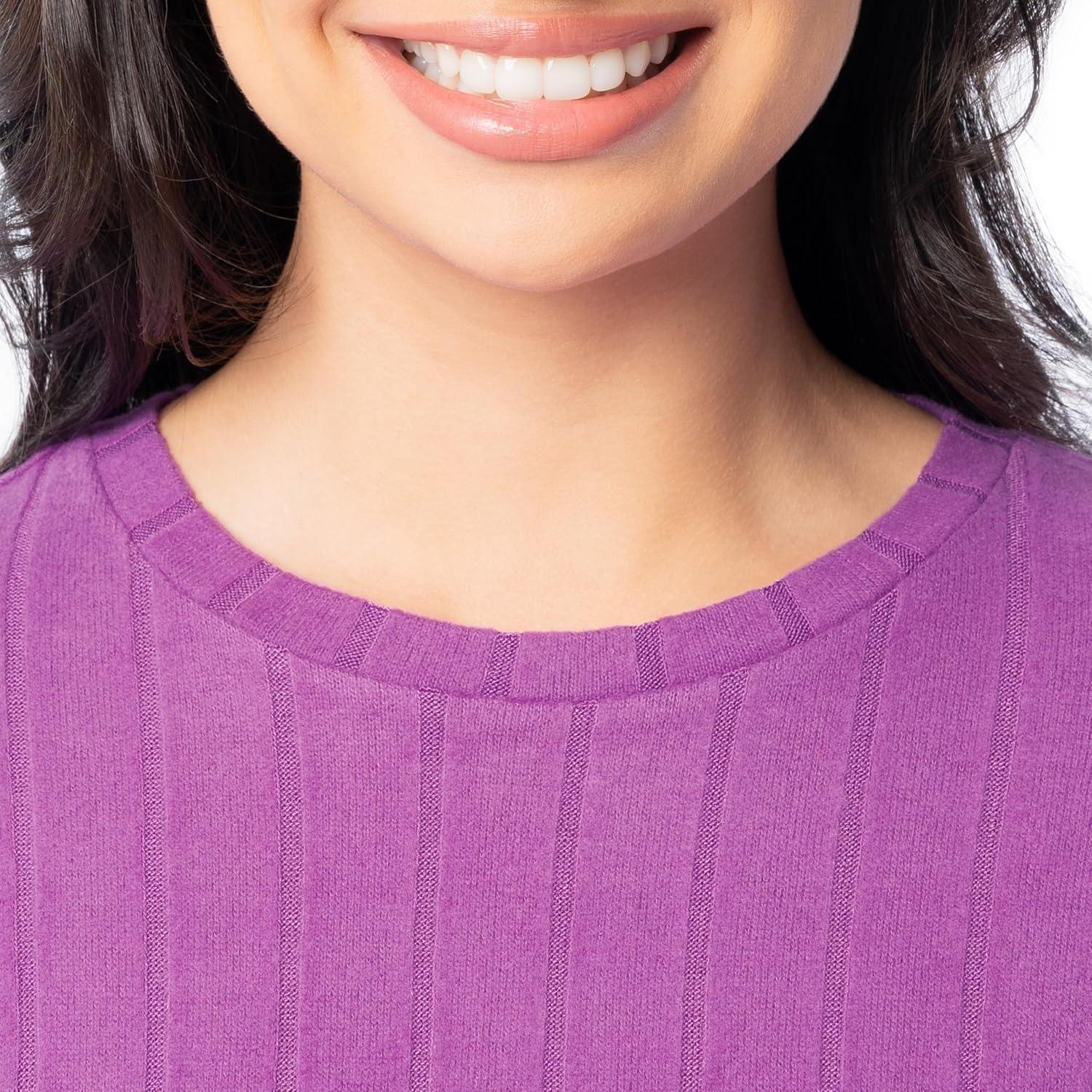 imageFruit of the Loom womens Dolman Sleeve and Cropped Pant Sleep SetFuchsia