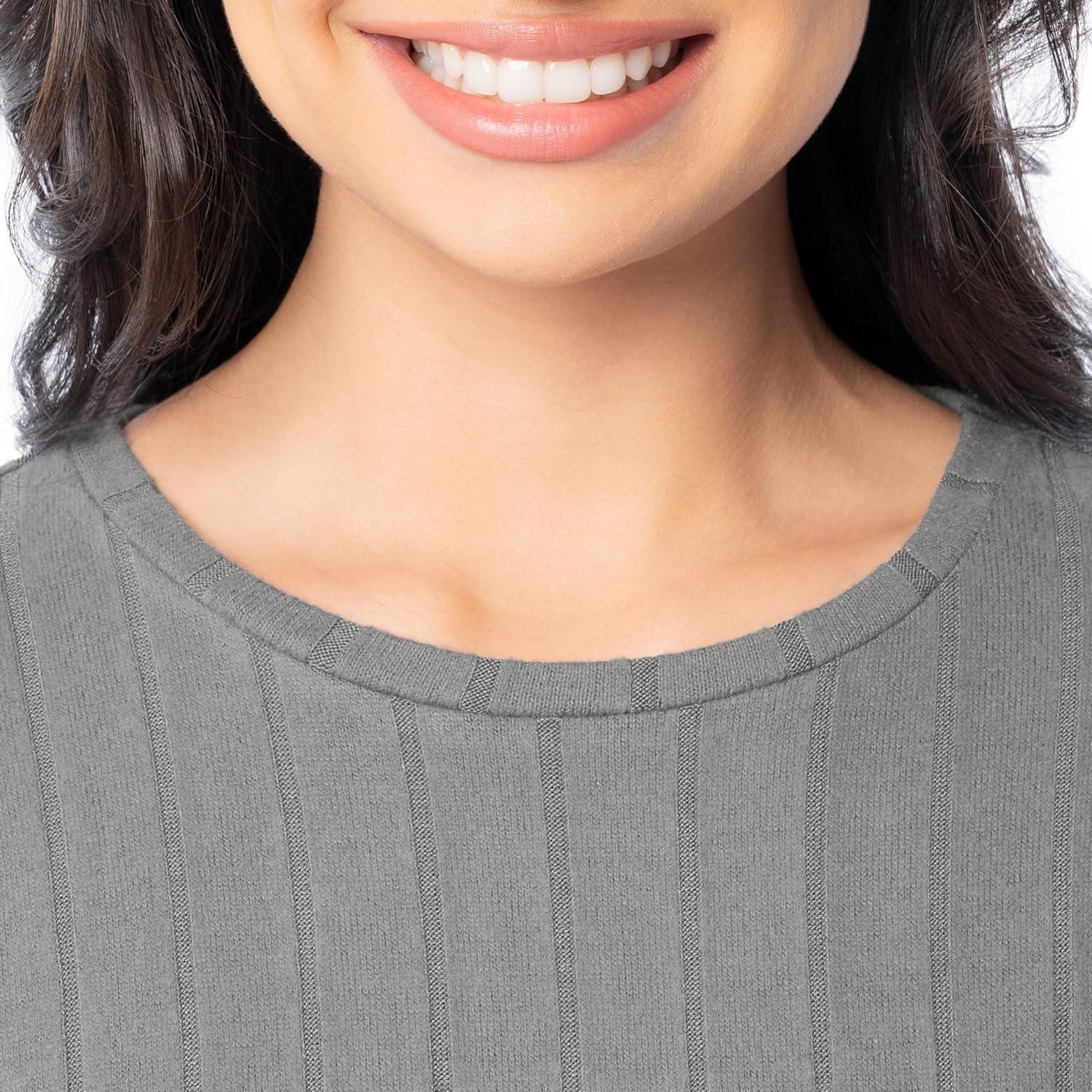 imageFruit of the Loom womens Dolman Sleeve and Cropped Pant Sleep SetGrey
