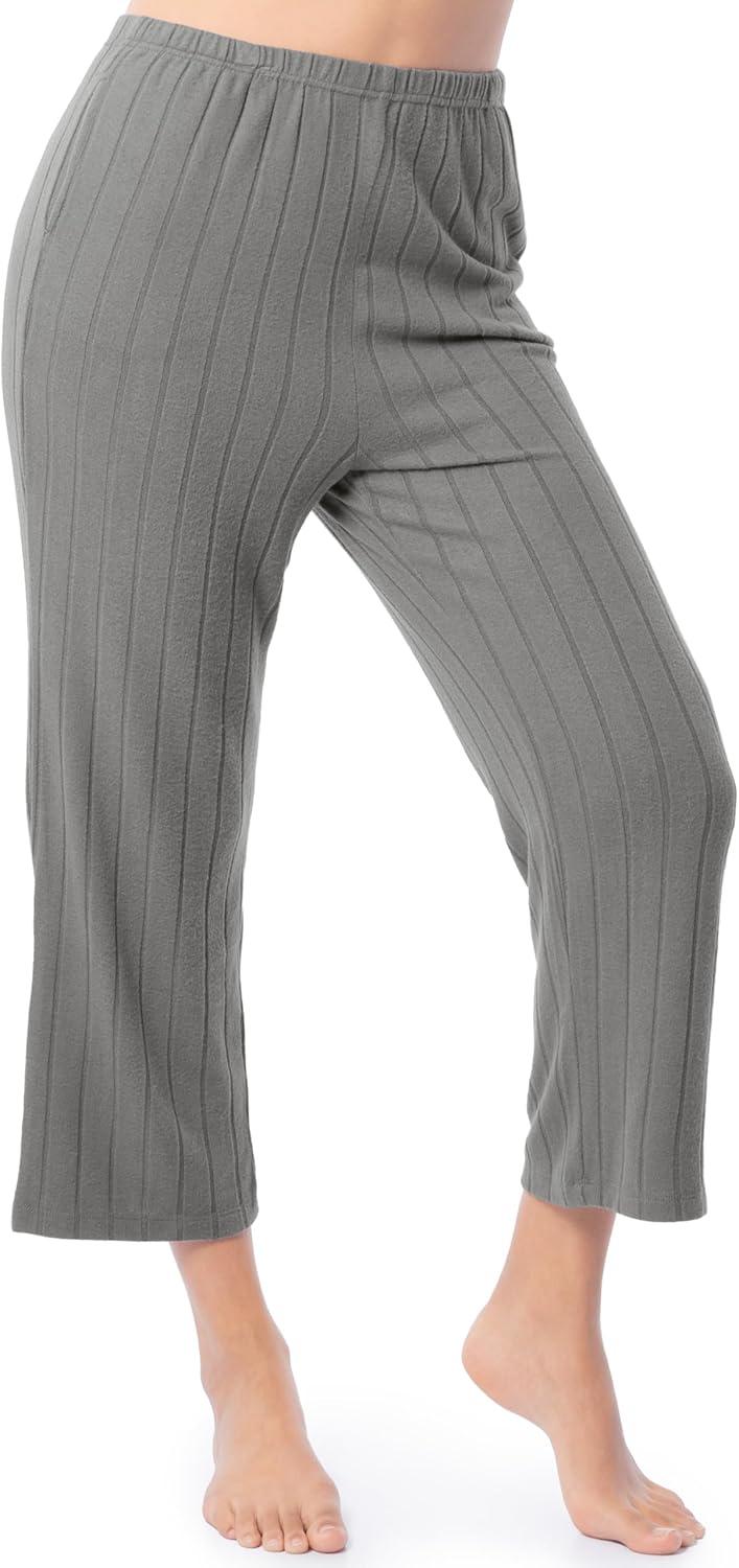 imageFruit of the Loom womens Dolman Sleeve and Cropped Pant Sleep SetGrey