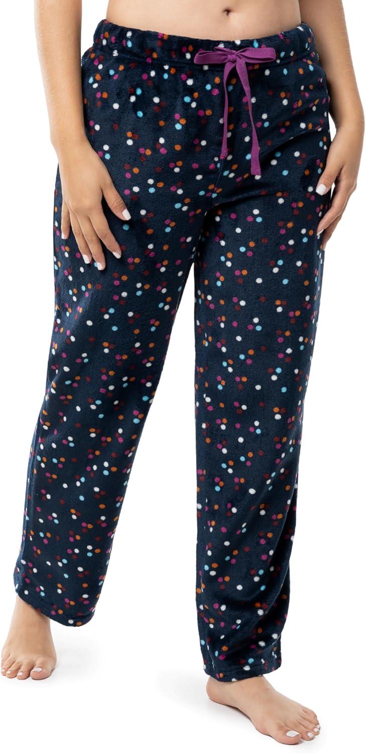 imageFruit of the Loom womens Sueded Jersey Crew Top and Fleece Pant Sleep SetBerry