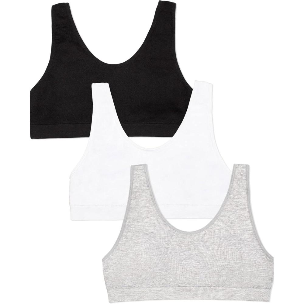 imageFruit of The Loom Girls Seamless Stretch Sports BraGrey HeatherWhiteBlack