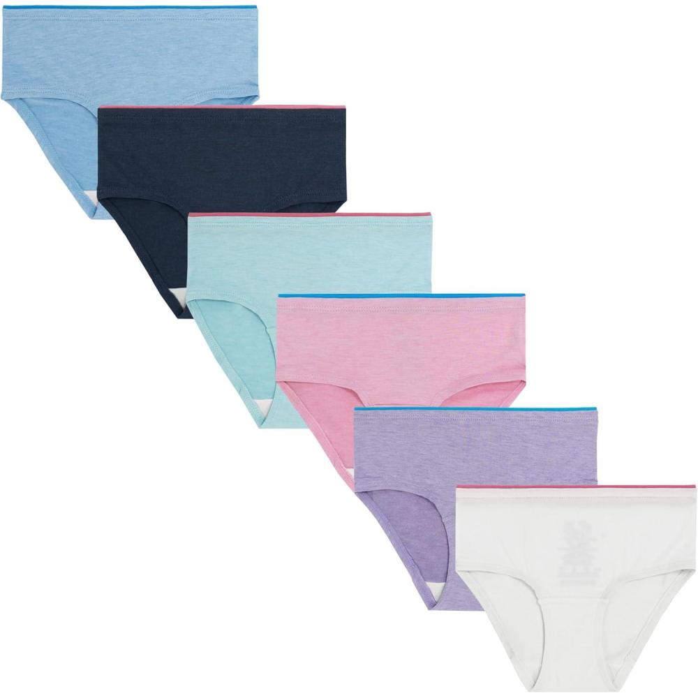 imageFruit of the Loom Girls 360 Stretch Modal UnderwearBrief 6 Pack Assorted