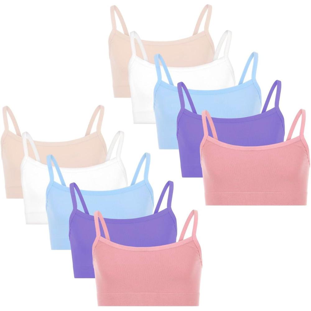imageFruit of the Loom Girls Big Girls Training Bra Value PacksDeja BlueLilasLilacLt SandWhite