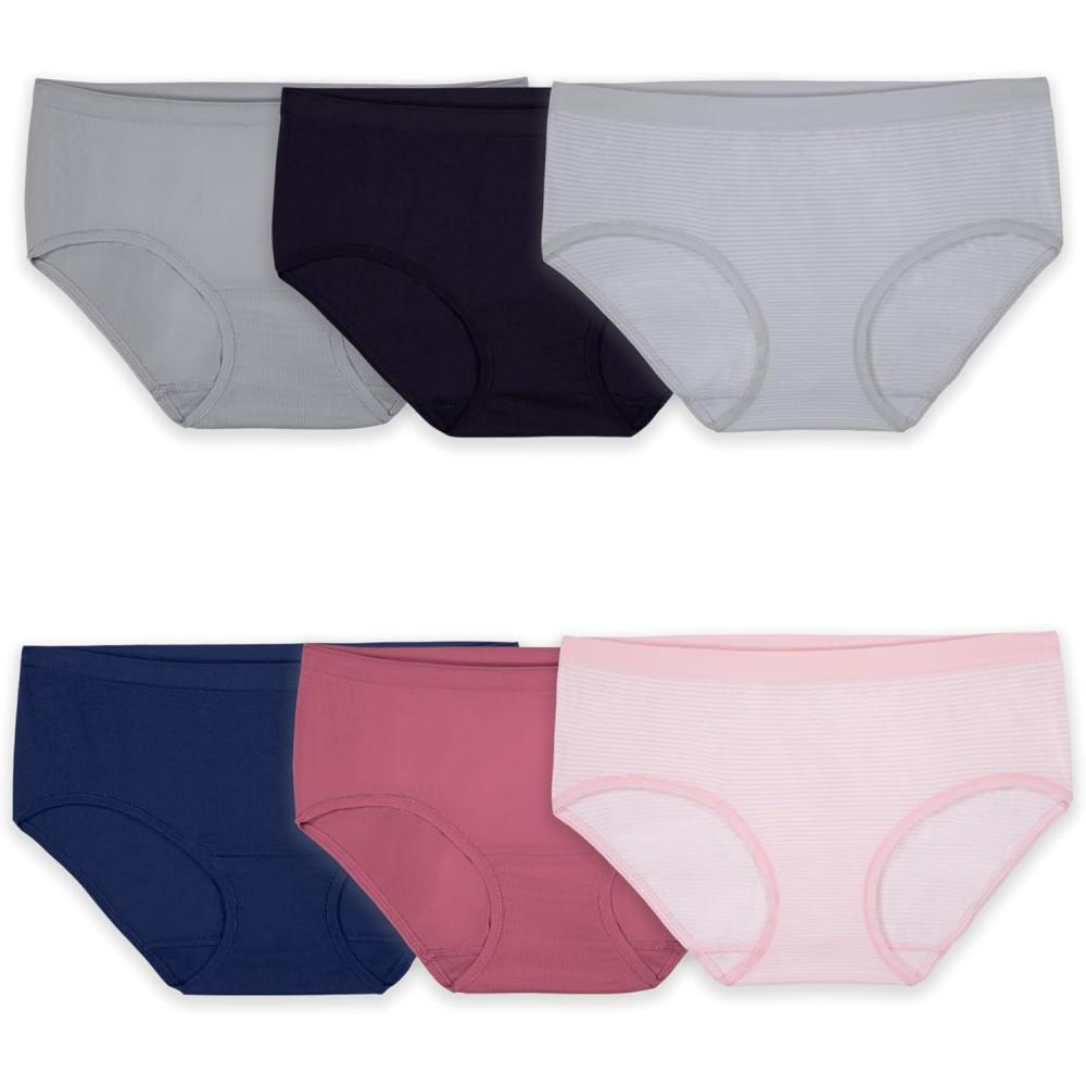 imageFruit of the Loom Womens Underwear Pima Cotton Blend Fabric Super Smooth Raw Cut EdgesHipster  6 Pack  Colors May Vary