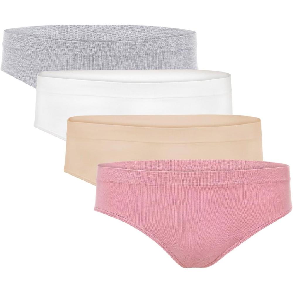 imageFruit of the Loom girls Stretch Seamless Bikini BriefsLilasSandGrey HeatherWhite